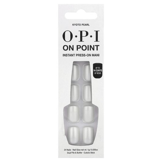Основне фото товара On Point Instant Press-On Mani Short Length Kyoto Pearl Основне фото товара On Point Instant Press-On Mani Short Length, Догляд за нігтями, 2