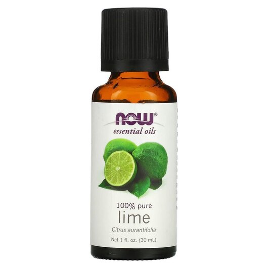 Основне фото товара Pure Essential Oil Lime Основне фото товара NOW Foods, Pure Essential Oil Lime, Ефірна олія, 30 мл