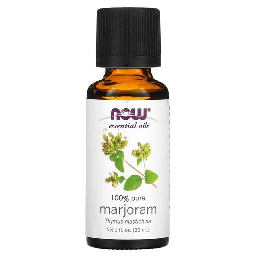 Основне фото товара Pure Essential Oil Marjoram Oil Основне фото товара NOW Foods, Pure Essential Oil Marjoram Oil, Ефірна олія, 30 мл