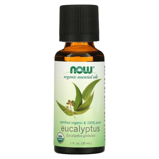 Основне фото товара NOW Foods, Pure Essential Oil Organic Eucalyptus, Ефірна олія, 30