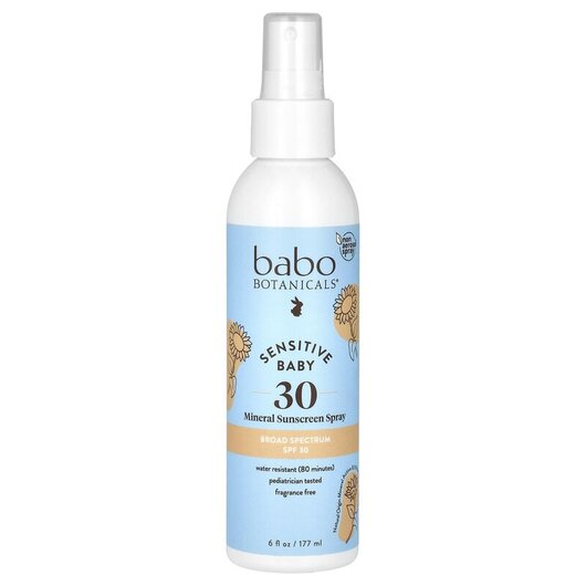 Основне фото товара Baby Skin Mineral Sunscreen Spray SPF 30 Fragrance Free Основне фото товара Baby Skin Mineral Sunscreen Spray SPF 30 Fragrance, Сонцезахисний