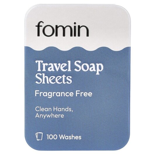 Основне фото товара Travel Soap Sheets Fragrance Free Основне фото товара Fomin, Travel Soap Sheets Fragrance Free, Мило, 100 Sheets